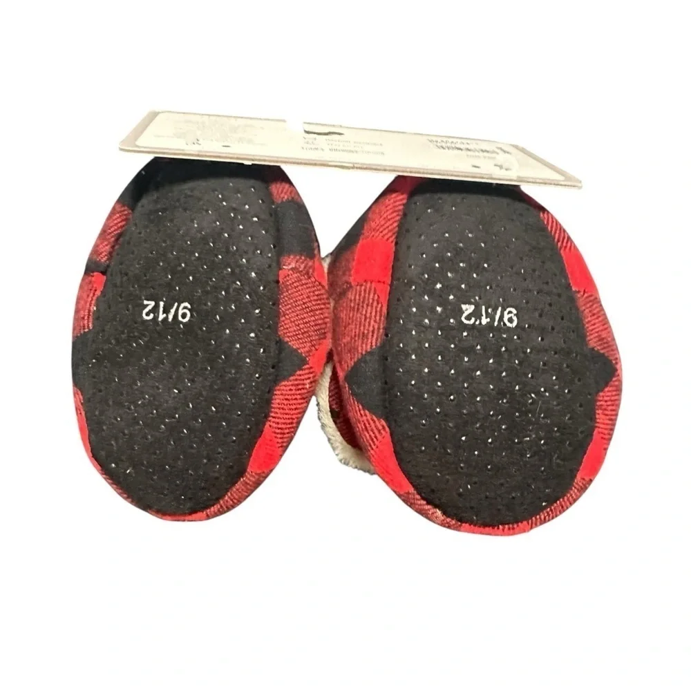 Cozy Checkered Kids Slippers with Faux Fur Lining